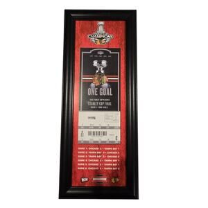 2015 Chicago Blackhawks vs Tampa Bay Stanley Cup game 4 Framed Full Ticket